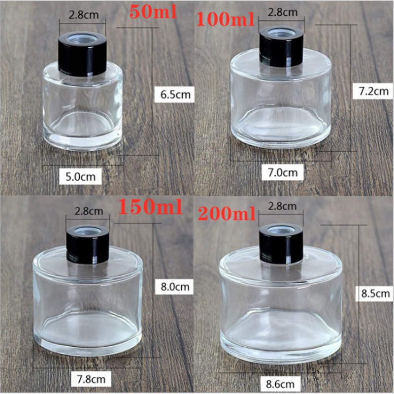 50ml 100ml 150ml 200ml clear Reed Diffuser Bottle Glass Spray Perfume Bottles
