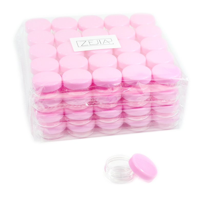Best Seller Eye Cream Jar Cheap Plastic Cosmetic Jars 3g 5g 10g 15g 20g pink clear Round Plastic Cosmetic Small Mini Jar