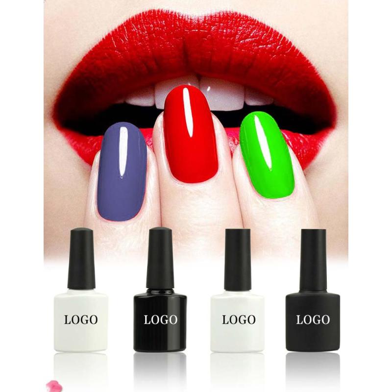 7.5ml White Black Empty Glass Nail Polish Bottle for Gel Polish