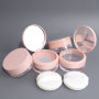 10g 20g Round Flapper Loose Powder Containers Portable Loose Setting Powder with Mirror Powder Puff