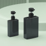 200ml 400ml Square Matte Black PET Plastic Lotion Pump Bottle Shampoo Bottle Hand Lotion Shower Gel Bottle for Men