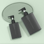 200ml 400ml Square Matte Black PET Plastic Lotion Pump Bottle Shampoo Bottle Hand Lotion Shower Gel Bottle for Men