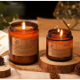12 Pack 4 Oz Empty Thick Amber round Glass Candle Jars with Lids