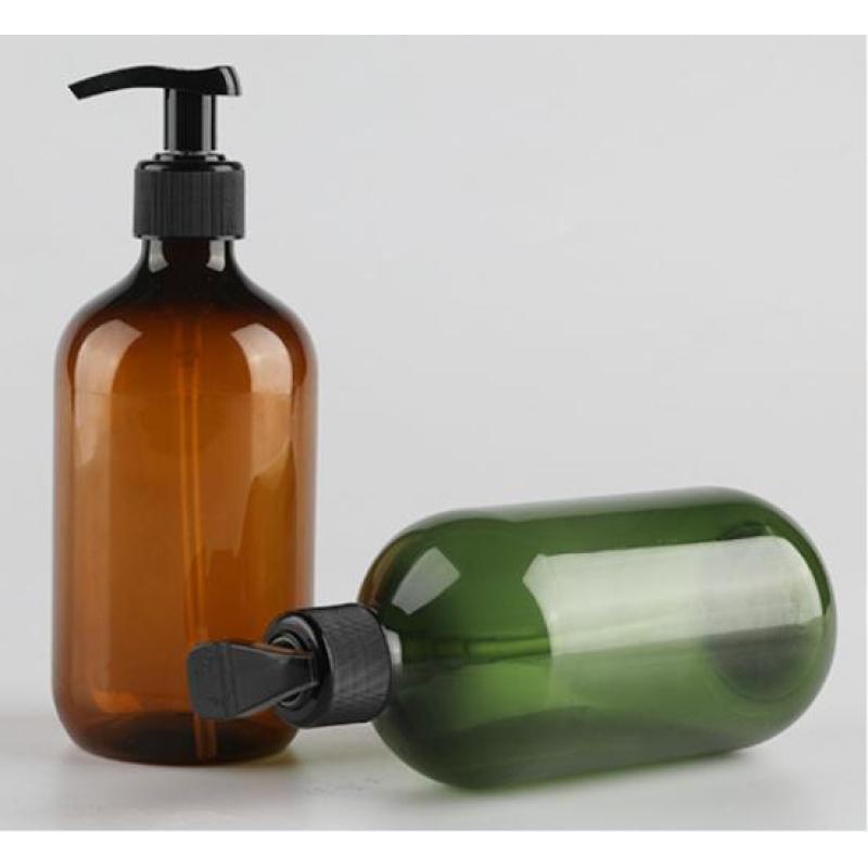 Round Shoulder 500 ml Plastic Lotion Bottle Cosmetics Packaging Dispenser for Shampoo Mascara Skin Care Serum