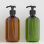 Round Shoulder 500 ml Plastic Lotion Bottle Cosmetics Packaging Dispenser for Shampoo Mascara Skin Care Serum