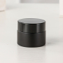 Matte Black Color 30g 50g Empty Cosmetic Glass Cream Jar with Black Lid
