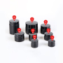 Matte Black Color 30g 50g Empty Cosmetic Glass Cream Jar with Black Lid