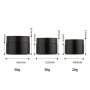 Matte Black Color 30g 50g Empty Cosmetic Glass Cream Jar with Black Lid
