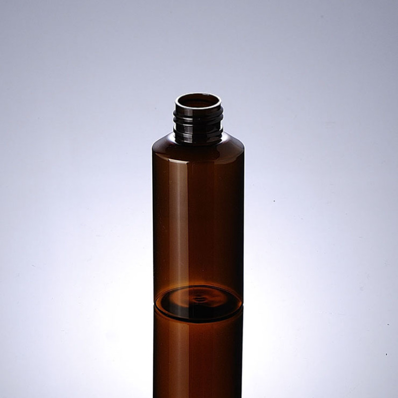 100ml Amber Recycled PET Plastic Jar Cosmetic Bottle with Spray for Storage or Display