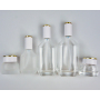 Thick Bottom Serum Bottle Frosted Glass Lotion Pump Bottle Cosmetic Container in Flat Shape
