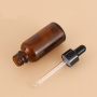 10ml/30ml/50ml/100ml Amber Essential Oil Cosmetic Packing Dropper Skin Care Glass Bottle With Black Cap