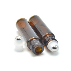 Trade Assurance 10ml Amber Glass Roll-on Bottle with Pump Sprayer for Essential Oils and Skin Care Creams