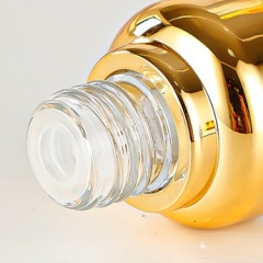 Unique Luxury 20ml 30ml 50ml Clear Glass Dropper Bottle Essential Oil Hair Oil Serum Container Aluminum Cap Minimum Order 100pcs