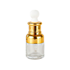 Unique Luxury 20ml 30ml 50ml Clear Glass Dropper Bottle Essential Oil Hair Oil Serum Container Aluminum Cap Minimum Order 100pcs
