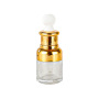 Unique Luxury 20ml 30ml 50ml Clear Glass Dropper Bottle Essential Oil Hair Oil Serum Container Aluminum Cap Minimum Order 100pcs