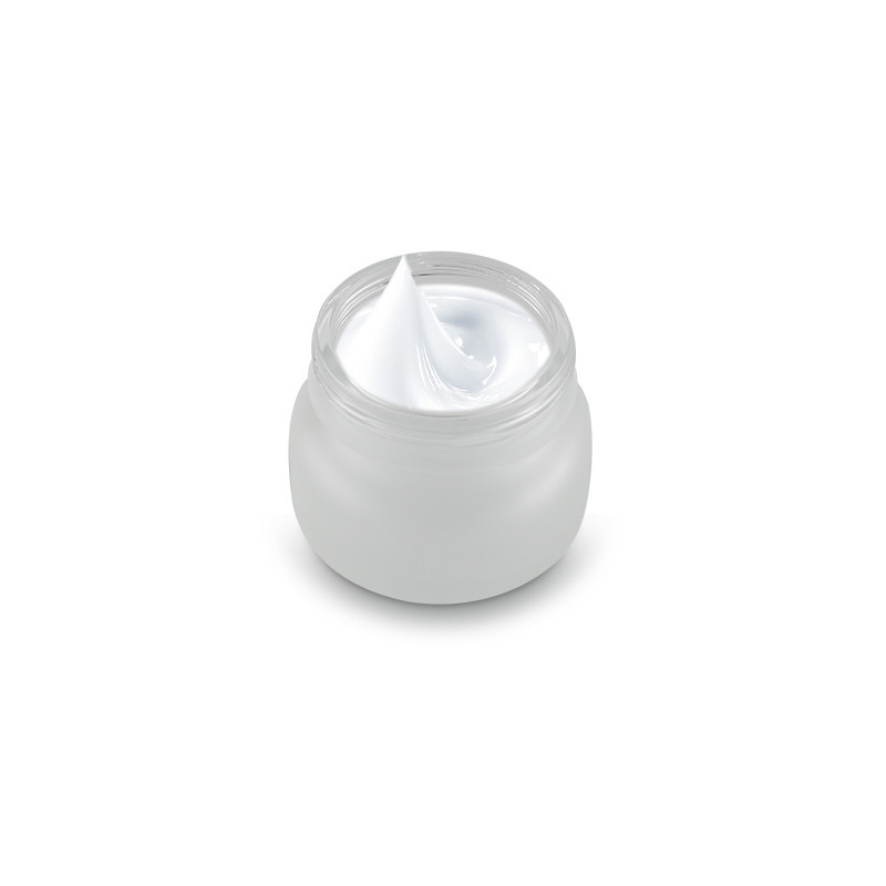 50G clear Frosted Cosmetic Cream Glass Jar with Cap
