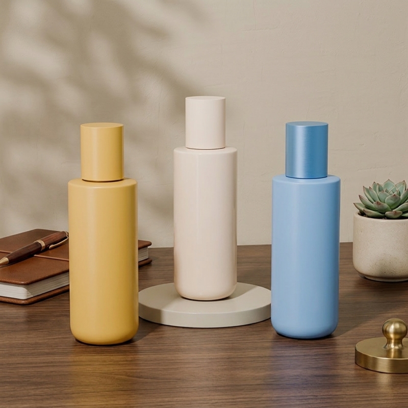 Luxury Matte 120ml Coffee Plastic Skincare Bottle for Essence Water Storage and Professional Beauty Salon Use