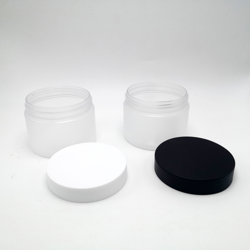 Fast Shipping 6oz 200ml Frosted Cosmetic Plastic Cream Jar With Frosted Lid for Body Cream Eye Cream