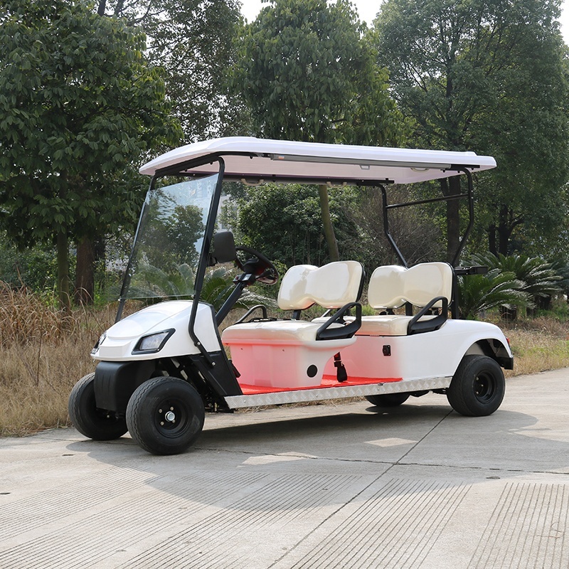 Customized 3.8KW Golf Cart 4 Seater Electric Golf Carts Street Legal With Headlights Taillights
