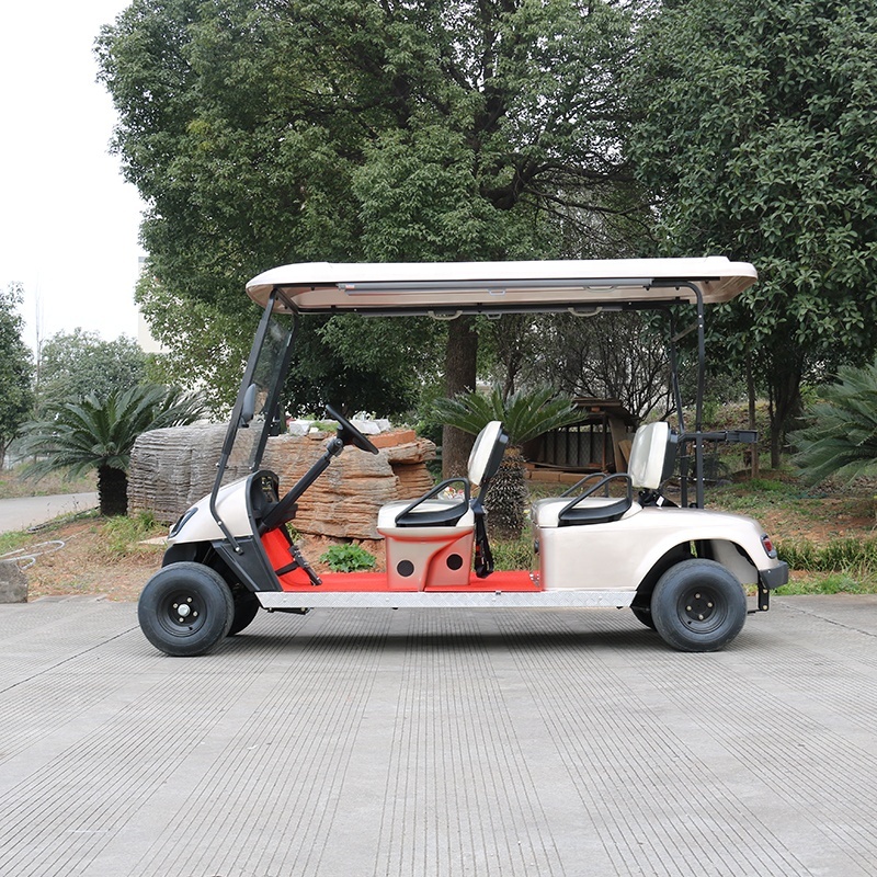 New Design 3.8KW DC Motor Electric Tourist Sightseeing Golf Carts 4 Seater