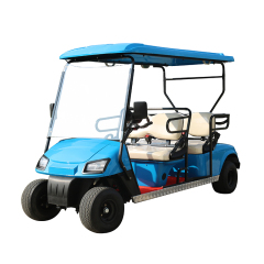 Тележка для гольфа пассажиров дешевого общего назначения фермы голубая 4 электрическая с фарами СИД