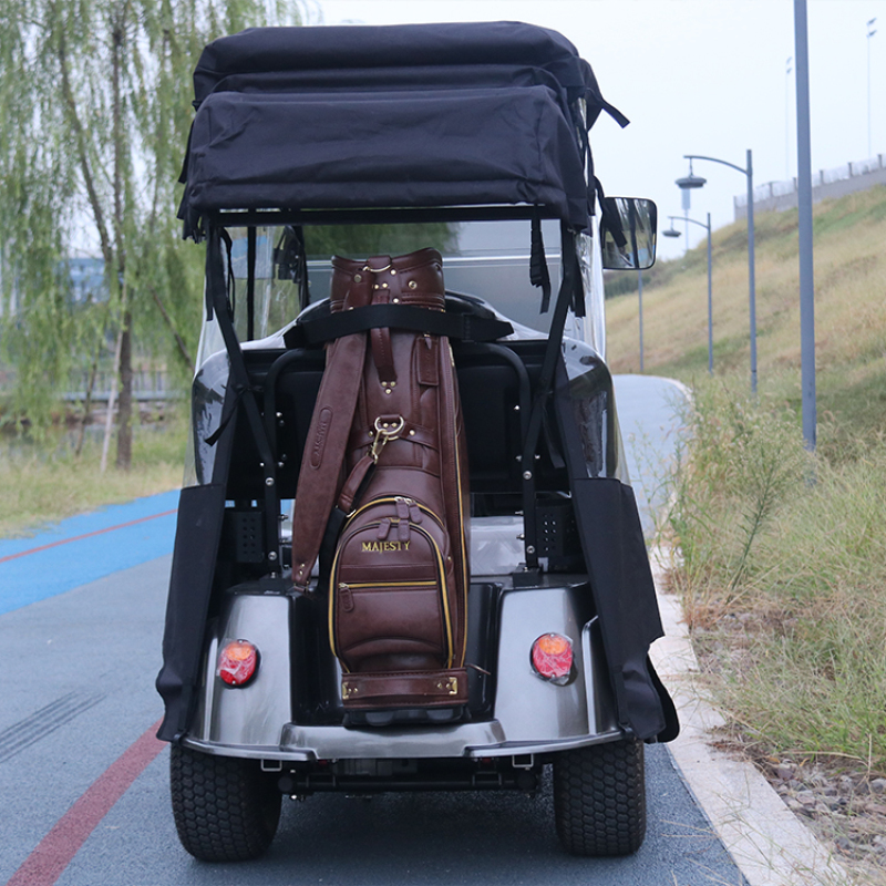 Carrito de golf eléctrico de batería de litio de 2 asientos barato con cubierta de lluvia