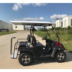 Quality 4 seats gasoline golf cart with golf bag holders