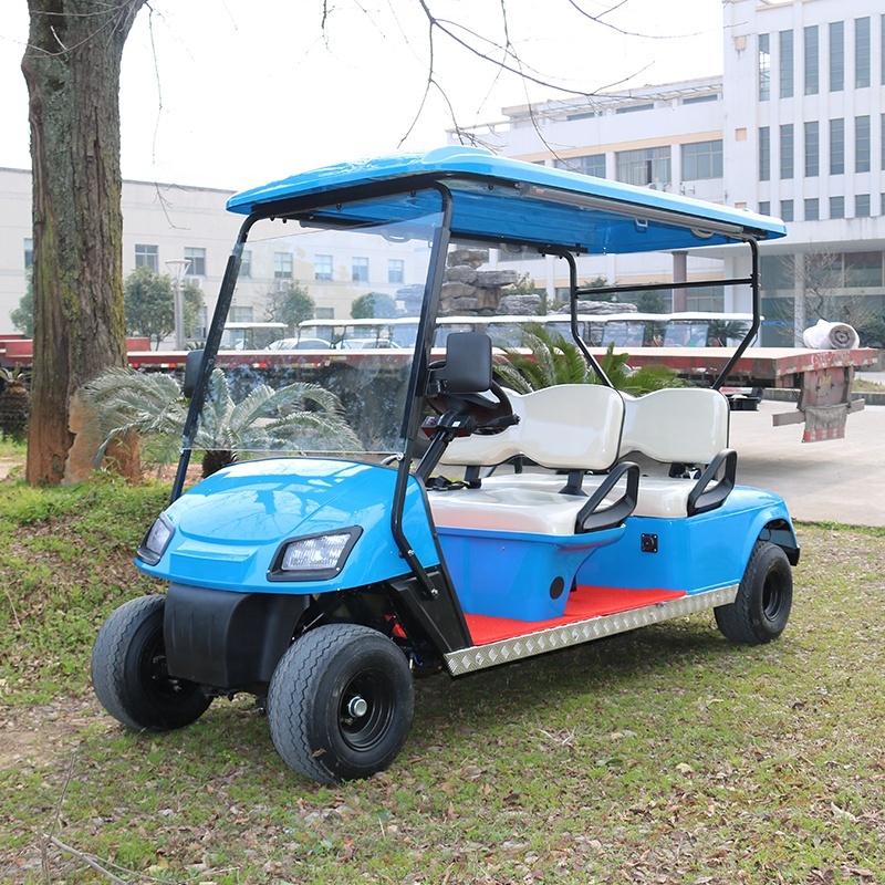 Customized 3.8KW Golf Cart 4 Seater Electric Golf Carts Street Legal With Headlights Taillights