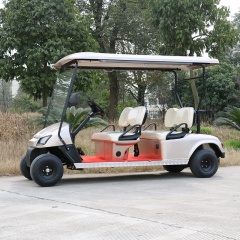 New Design Battery Operated 4 Wheels Sightseeing Golf Cart Manufacturer With Foldable Windshield