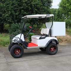 Vente chaude 4 roues 2 places chariot de golf de fret électrique pour la ferme