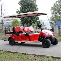 New Road Legal Sightseeing Tourist 6 Passenger Electric Golf Cart With LED Headlights