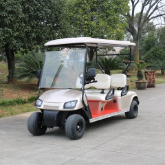 New Design Battery Operated 4 Wheels Sightseeing Golf Cart Manufacturer With Foldable Windshield