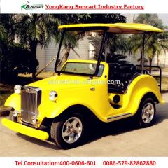 Luxury Classic 4 Seater Motorized Golf Carts With Rear Back Seats
