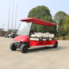 Widely Used 5000 Watt AC Motor Four Wheel Sightseeing Golf Cart 6 Seat