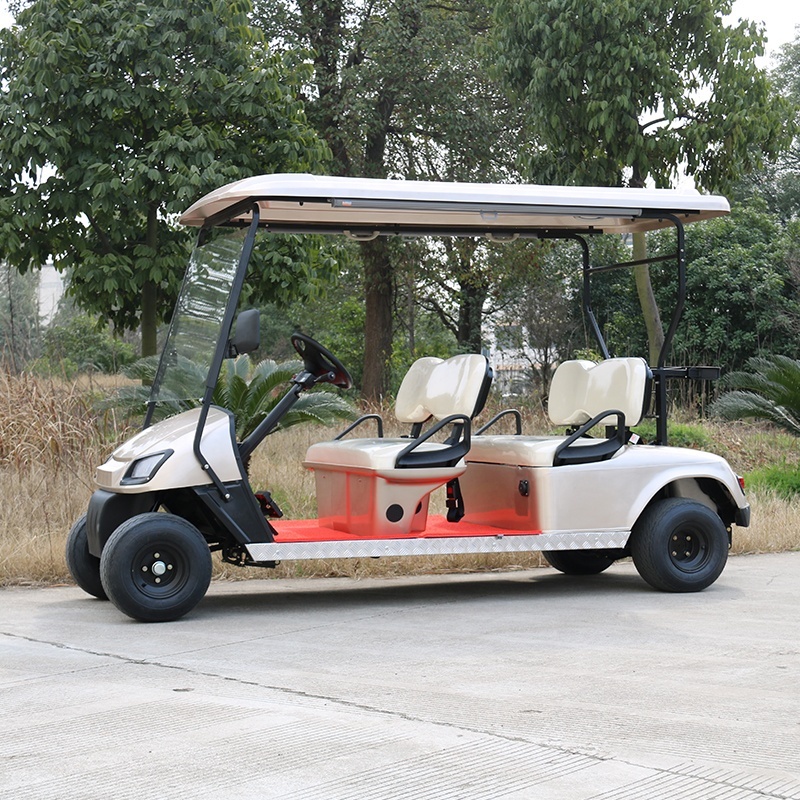 New Design 3.8KW DC Motor Electric Tourist Sightseeing Golf Carts 4 Seater