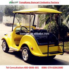 Luxury Classic 4 Seater Motorized Golf Carts With Rear Back Seats