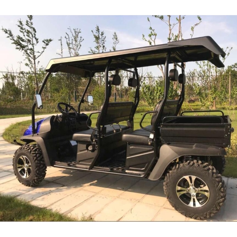 4 seater golf buggy cart,gas UTV with rear box