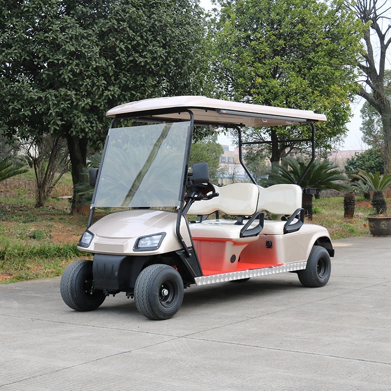 New Design 3.8KW DC Motor Electric Tourist Sightseeing Golf Carts 4 Seater