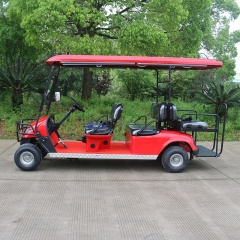 Professional Manufacturer Sightseeing Tourist 4 Wheel Electric Golf Cart 6 Passenger