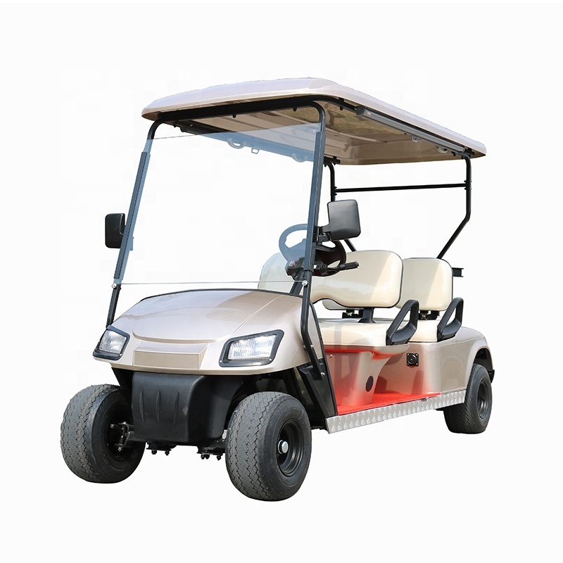 New Design 3.8KW DC Motor Electric Tourist Sightseeing Golf Carts 4 Seater