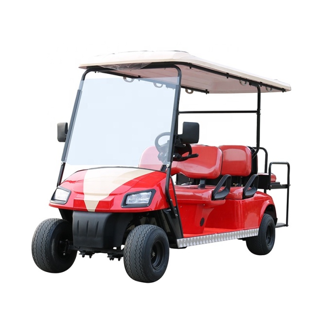 Customized Color Powerful 3.8KW DC Motor 6 Person Electric Golf Cart For Adults