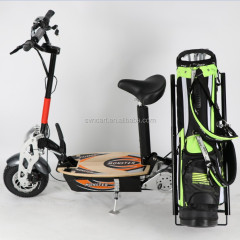 Portable Foldable Electric Scooter with Golf Bag Holder