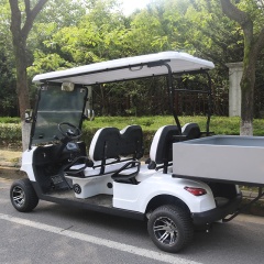 Professional Utility Off Road 4 Passenger Electric Golf Cart With Cargo Bed