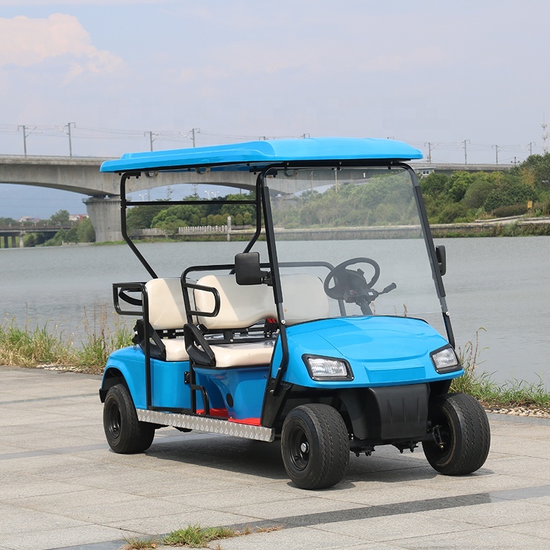 Professional 48V Battery Operated 4 Passenger Chinese Golf Carts For Sale