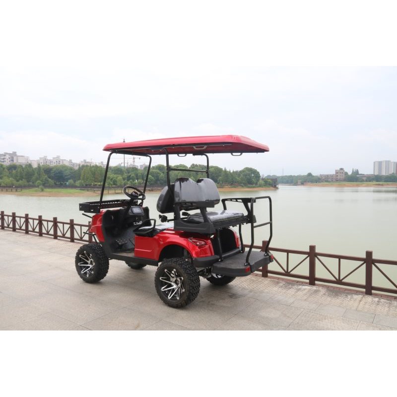 New Design  4 Passengers Off-road Tourist Electric Golf Cart with folded back seat