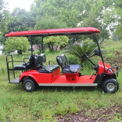 Professional Manufacturer Sightseeing Tourist 4 Wheel Electric Golf Cart 6 Passenger