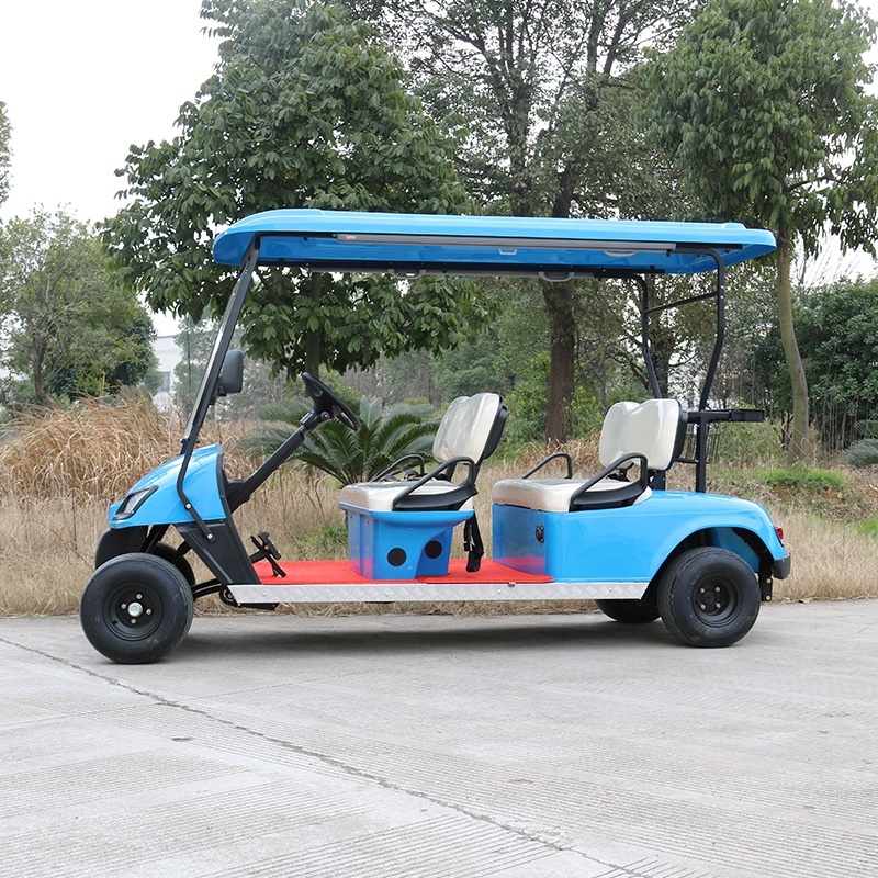 Customized 3.8KW Golf Cart 4 Seater Electric Golf Carts Street Legal With Headlights Taillights