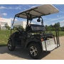 Carrito de golf de gasolina de 4 asientos de calidad con soportes para bolsas de golf