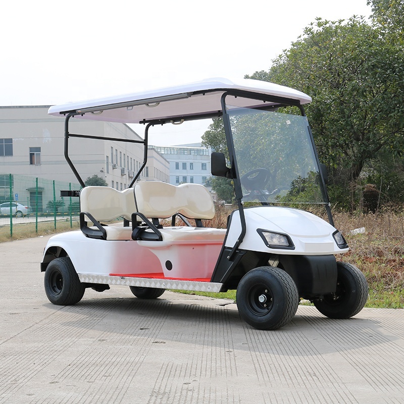 Factory Price 3.8KW DC Motor 4 Wheels Sightseeing Electric Golf Cart