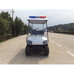 Chariot de golf électrique de patrouille de sécurité adapté aux besoins du client par 4 Seater avec le panier arrière
